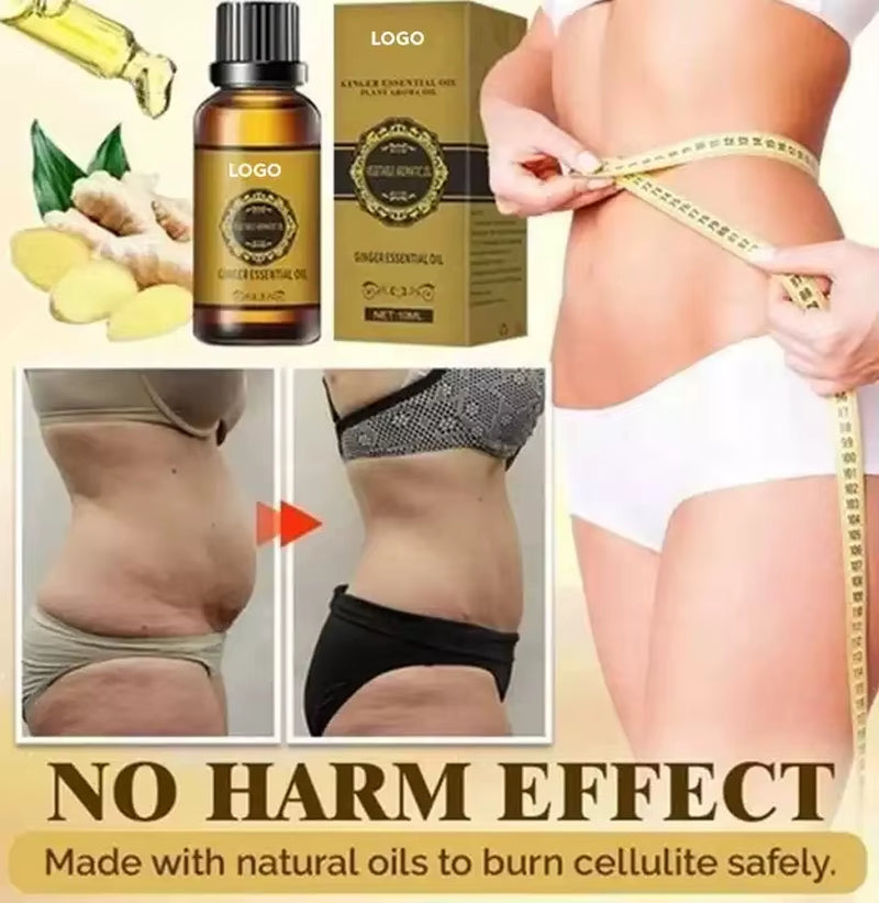 Wholesale 100 Natural Ginger 30Ml Belly Drainage Ginger Essential Oil Massage Oil