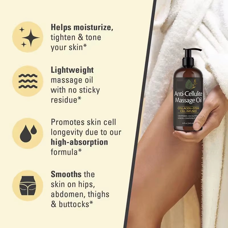 Natural Body Relaxing and Firming Skin Massage Oil Long Lasting Moisturizing for Spa Home Non Greasy Wholesale Bulk